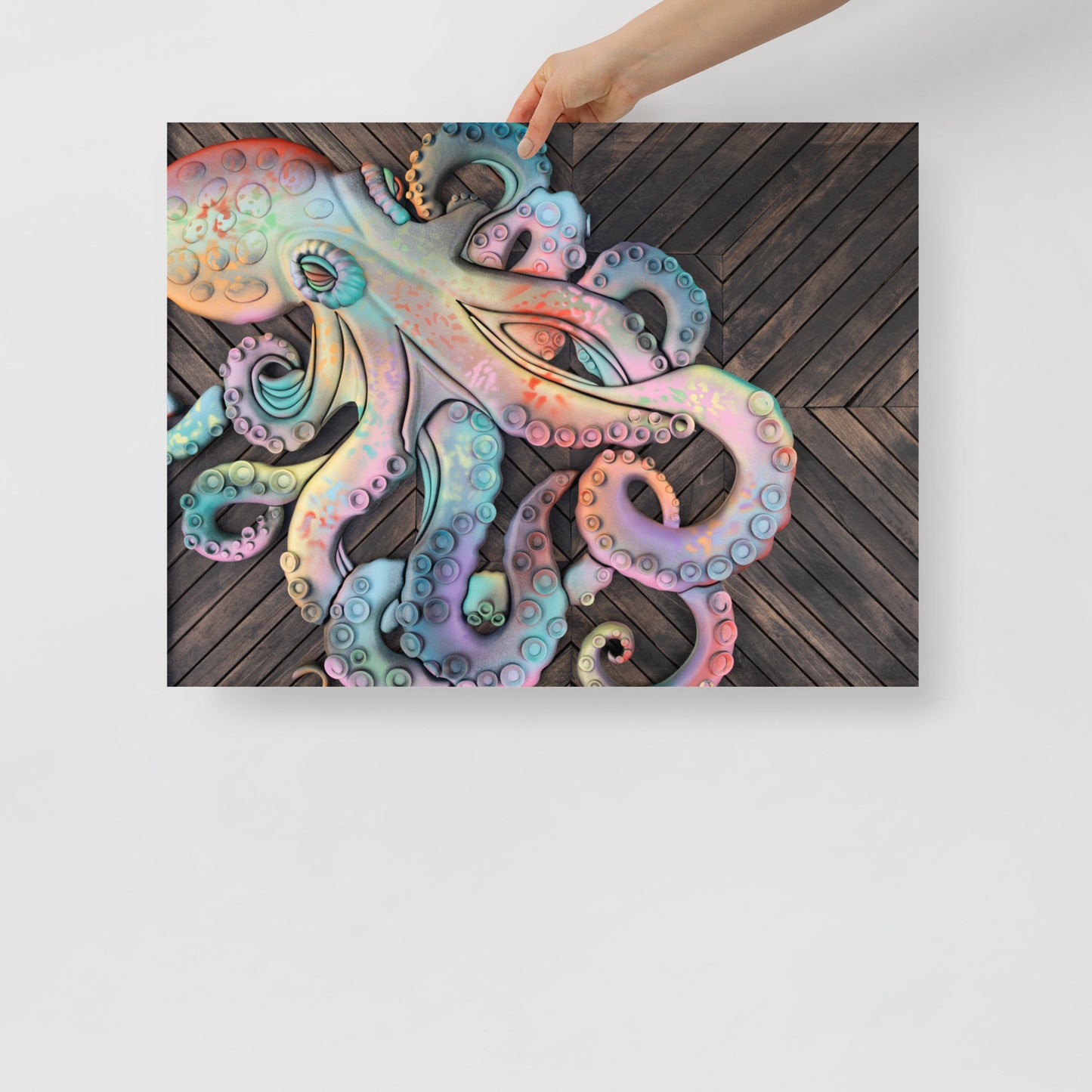 Coastline - Whimsical Octopus Poster Print