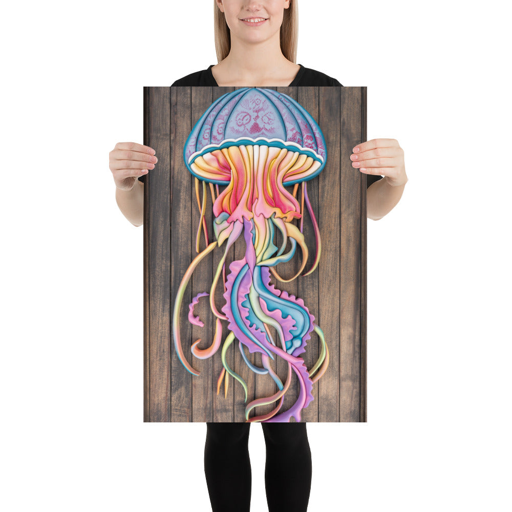 Coastline - Psychedelic Jellyfish Poster Print
