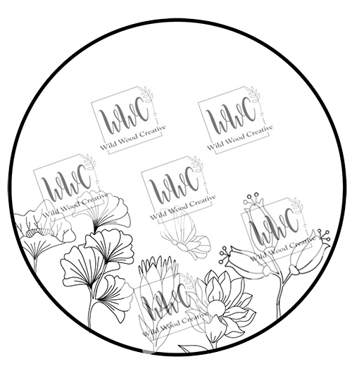 Wildflower Round Template