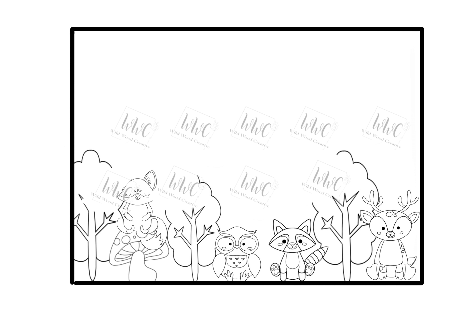 Woodland Rectangle Template