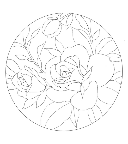 Floral Round SVG
