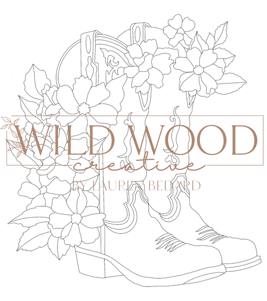 Floral Cowgirl Boots SVG