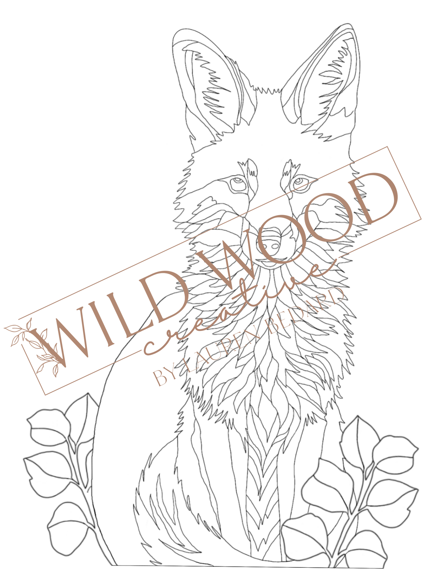 Fox (sitting) Template