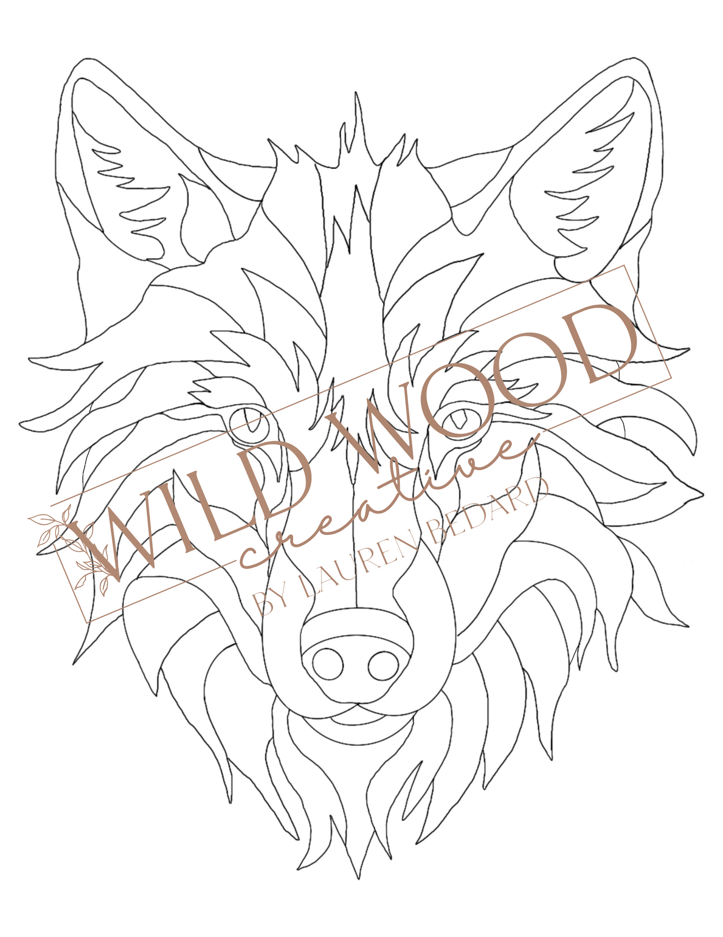 Wolf Face Template