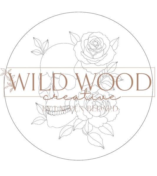 Floral Skull SVG
