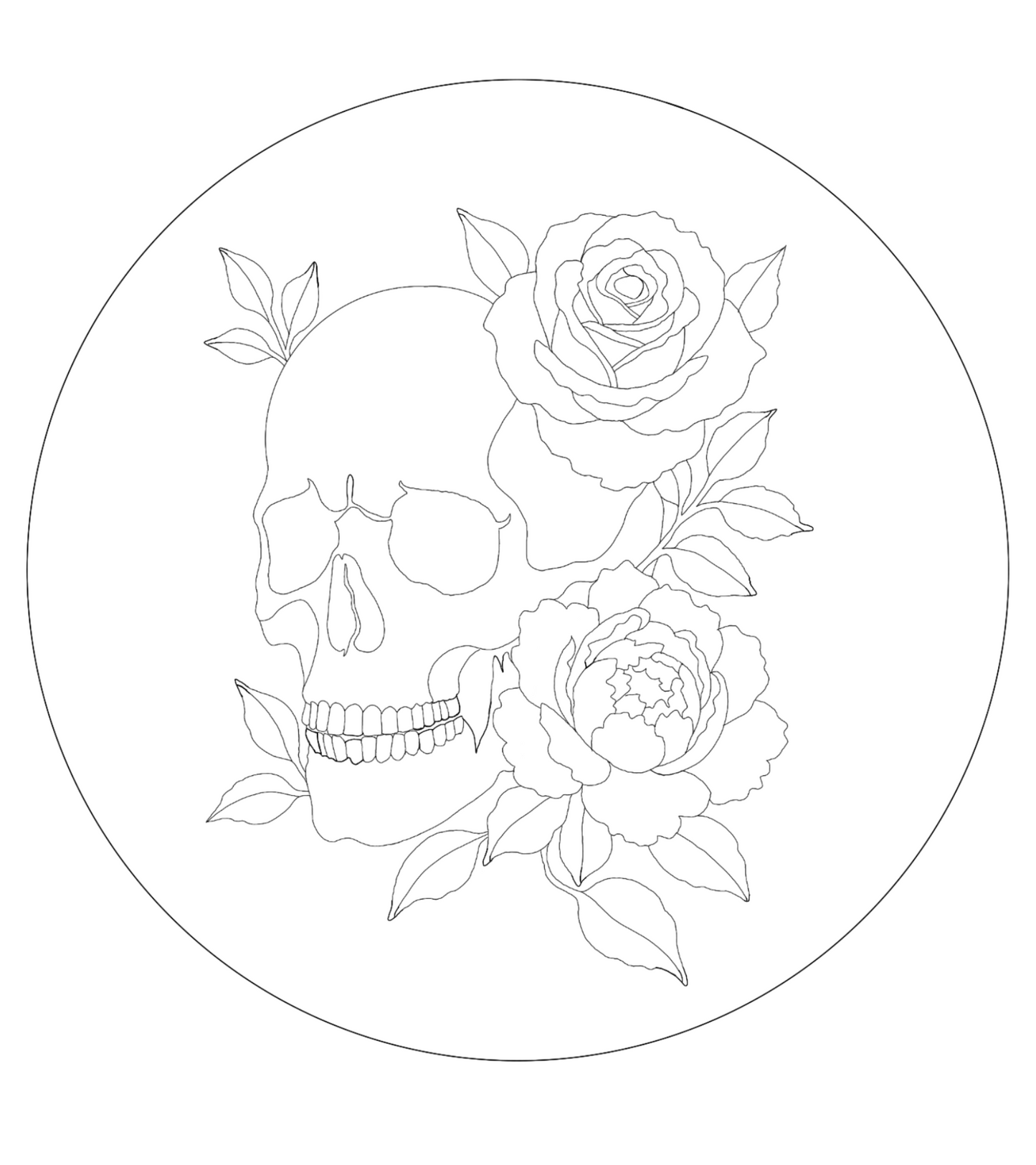 Floral Skull SVG