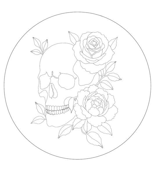 Floral Skull SVG