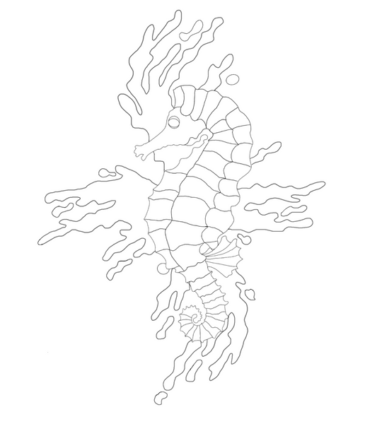 Seahorse Splashes SVG