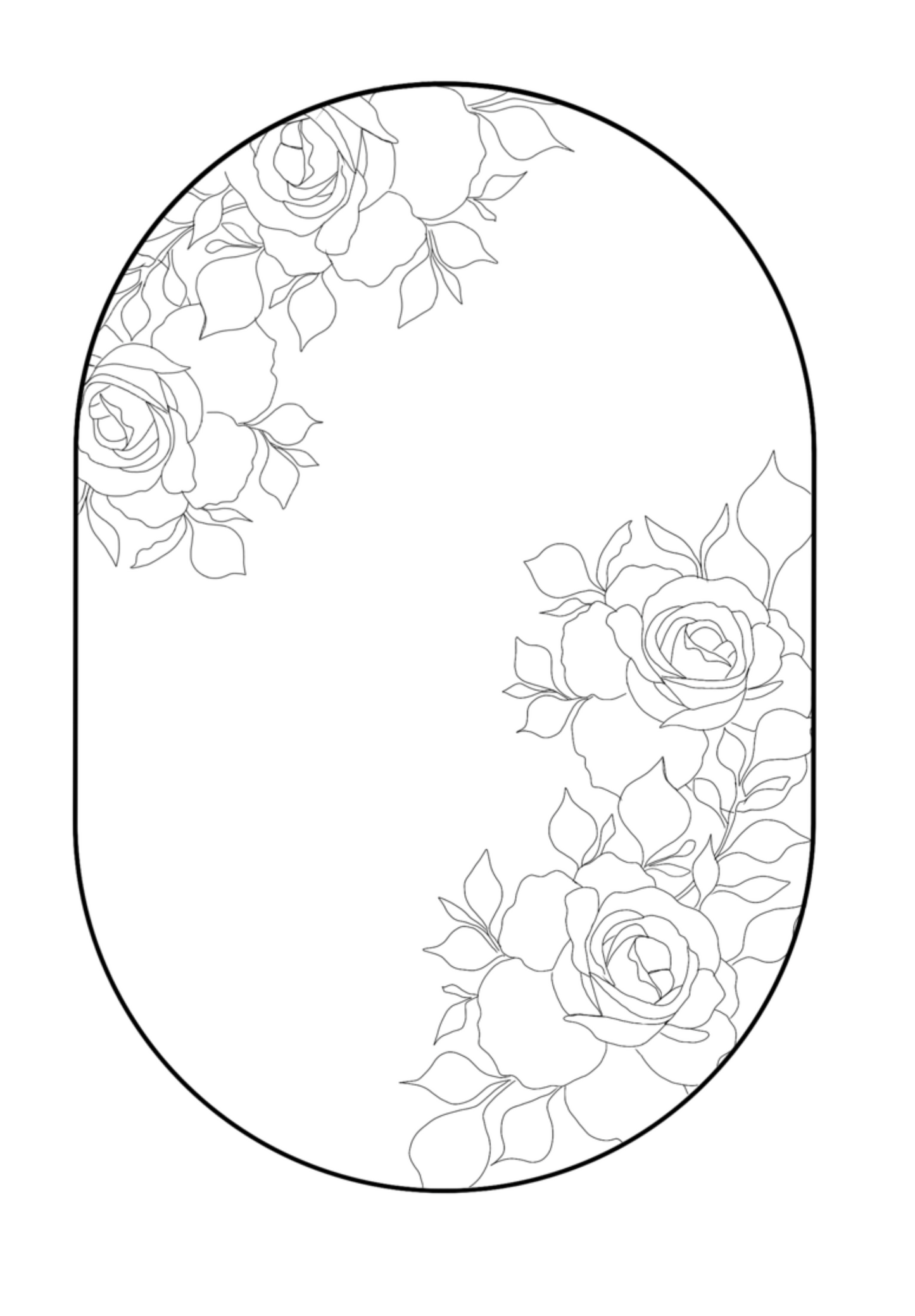 Noir Rose Oval