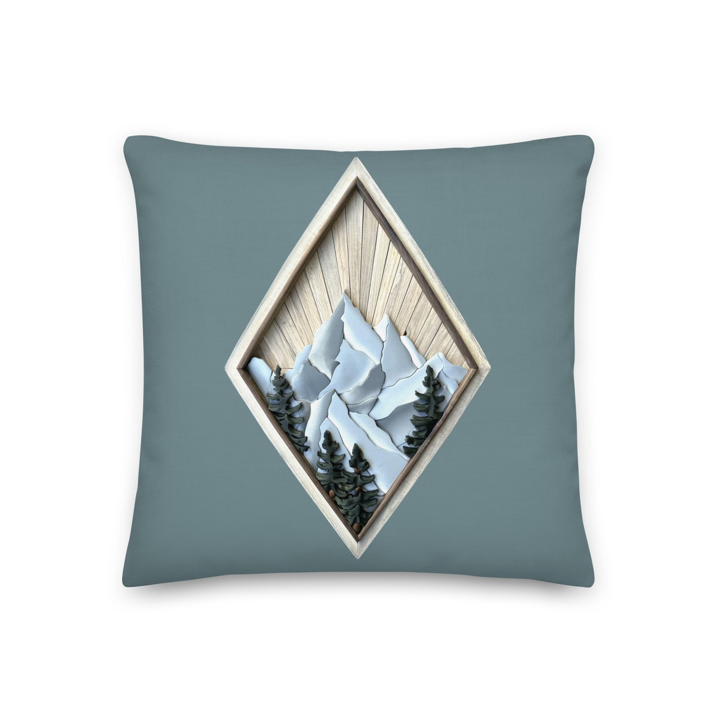 Voyageur - Wanderlust - Premium Throw Pillow (Grey)