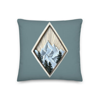 Voyageur - Wanderlust - Premium Throw Pillow (Grey)