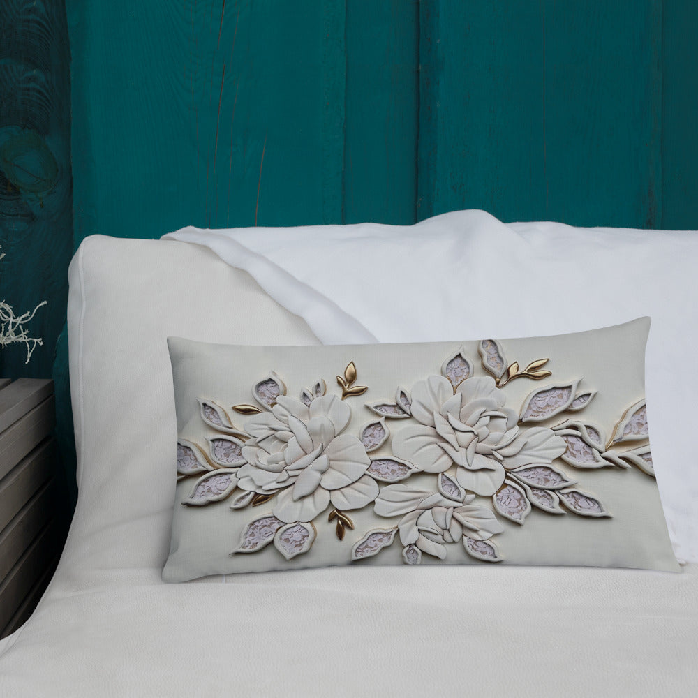 Auryn Lacey Peonies - Premium Pillow