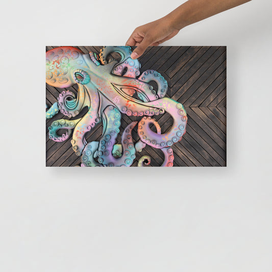 Coastline - Whimsical Octopus Poster Print