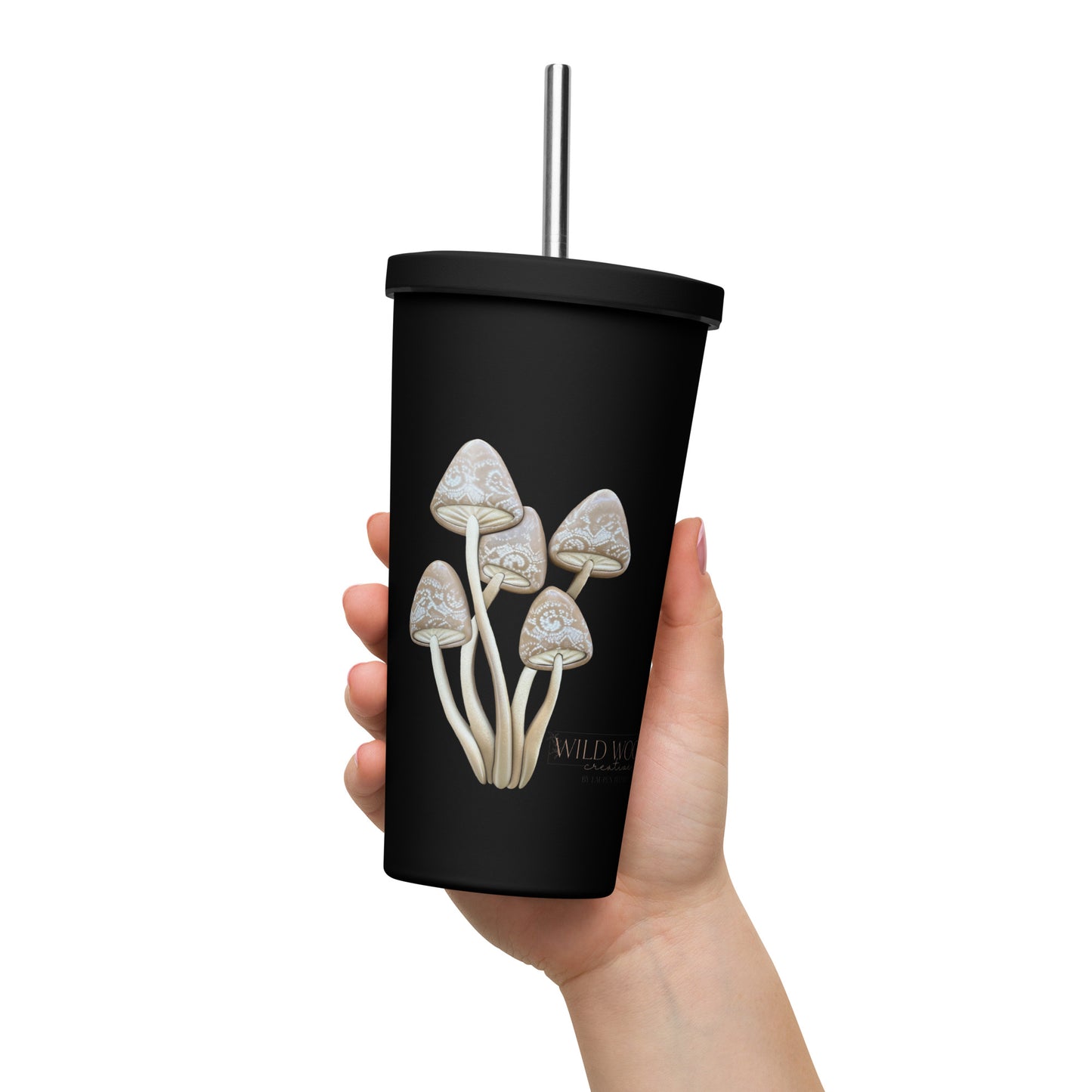 Coastline "Whimsical Fungi" - Insulated tumbler with a straw