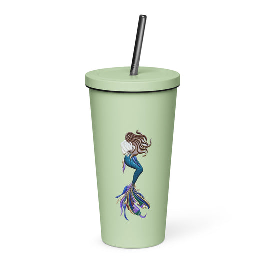 Coastline - Sea Maiden nsulated tumbler with a straw