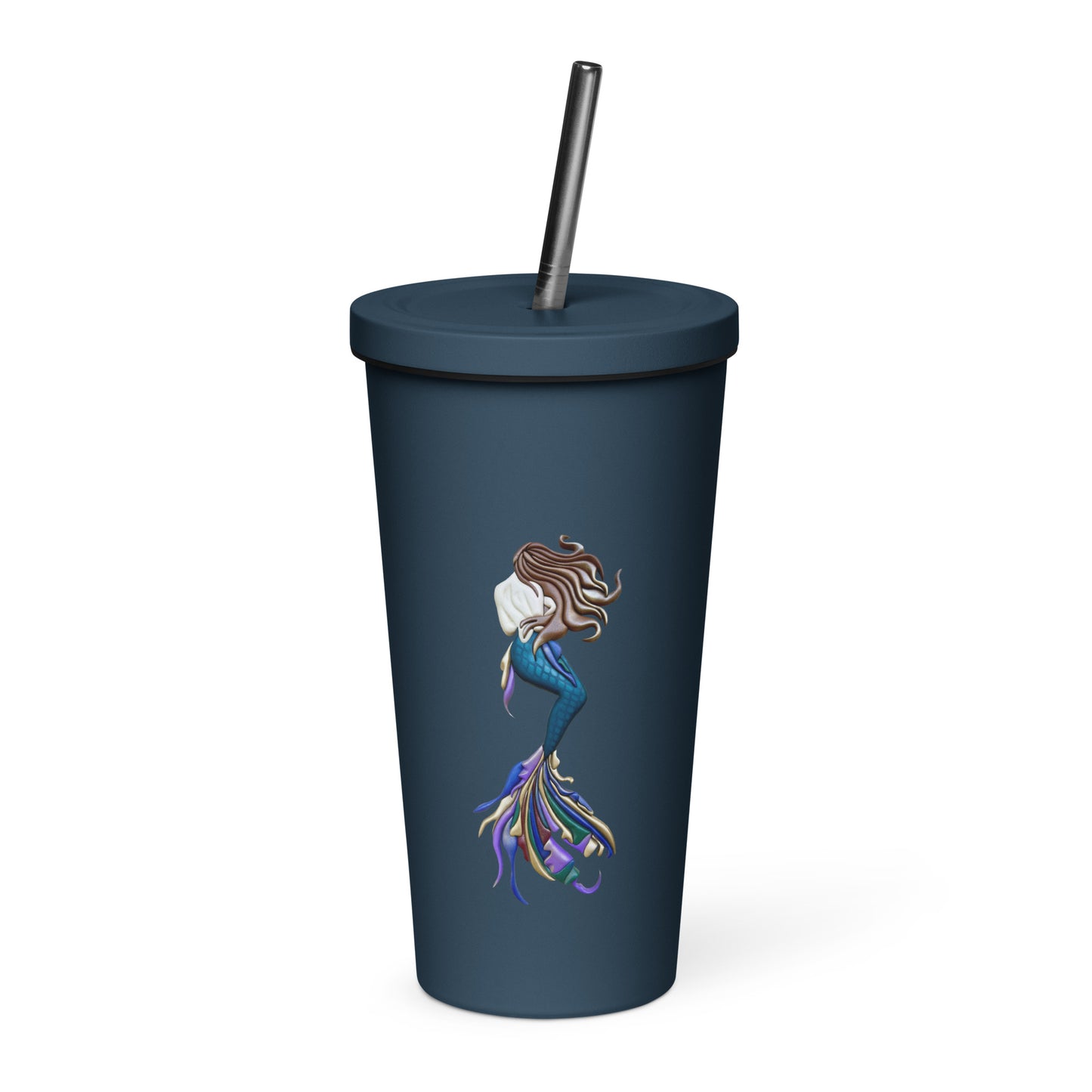 Coastline - Sea Maiden nsulated tumbler with a straw