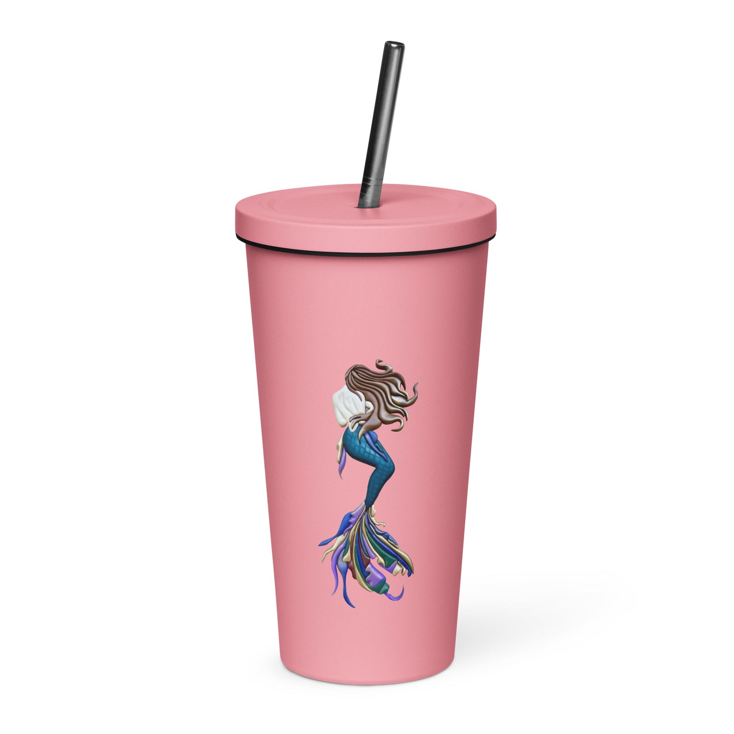 Coastline - Sea Maiden nsulated tumbler with a straw