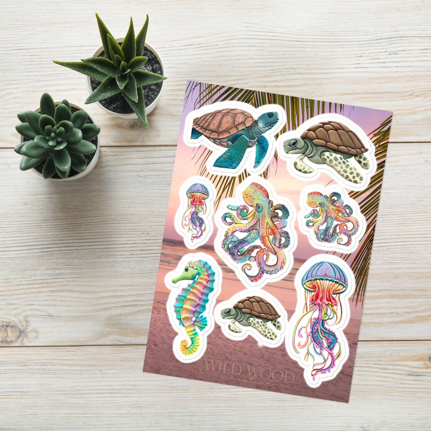 Coastline - Colourful Sticker sheet