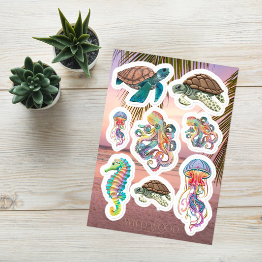 Coastline - Colourful Sticker sheet