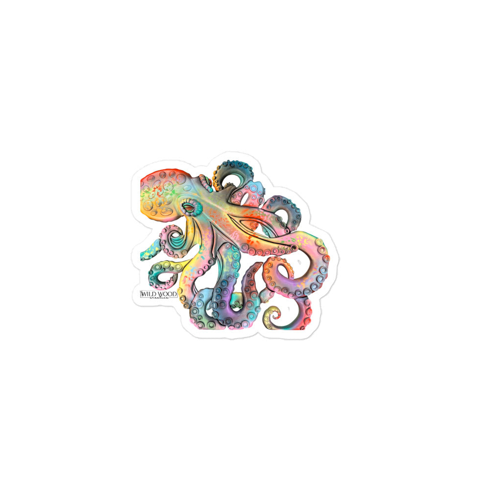 Coastline - Whimsical Octopus Bubble-free stickers