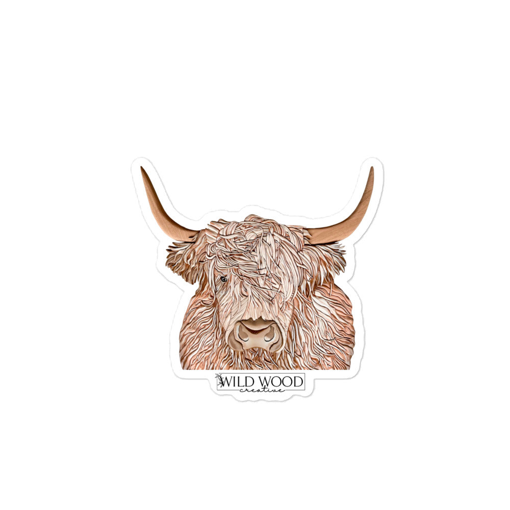 Highland Cow - Bubble-free stickers