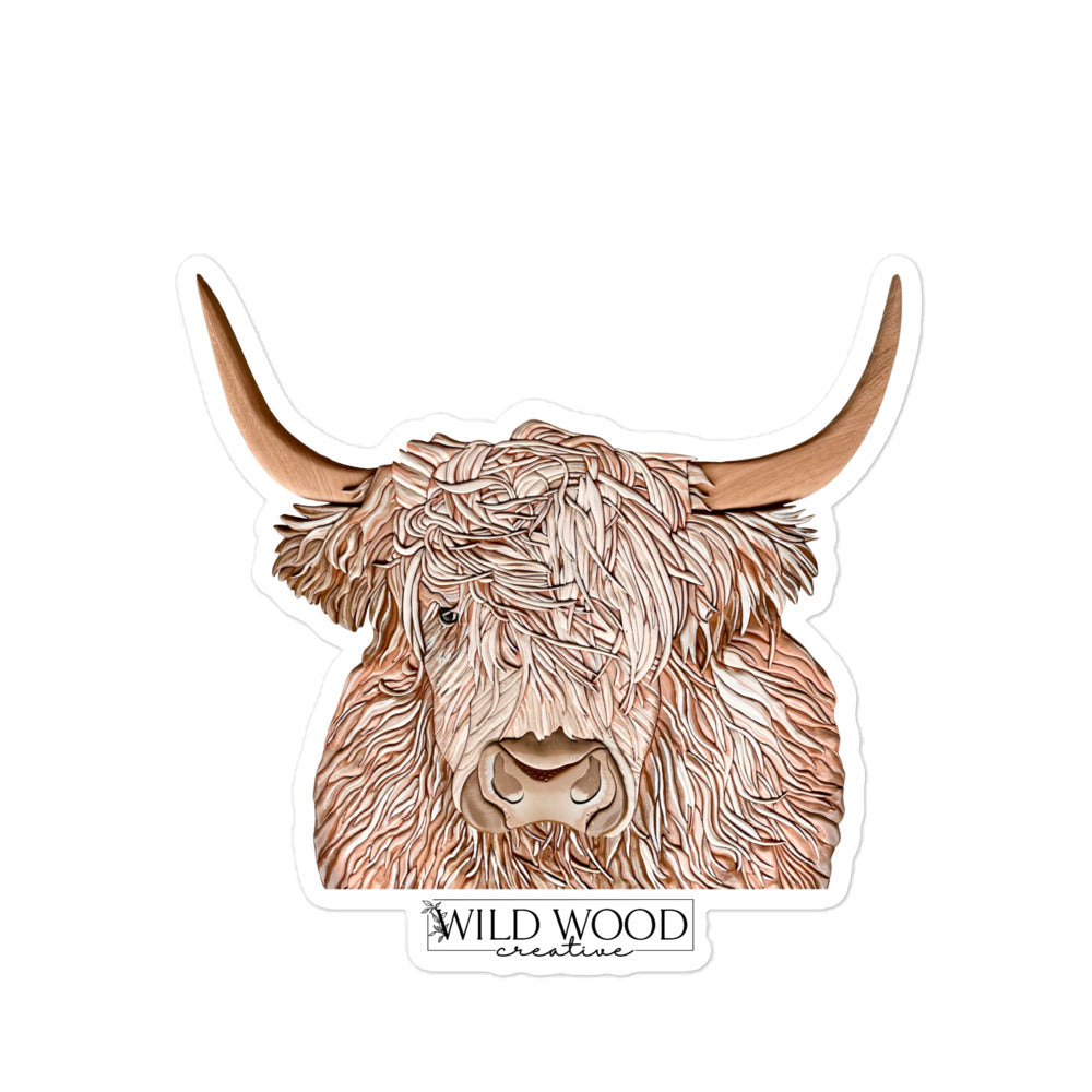 Highland Cow - Bubble-free stickers