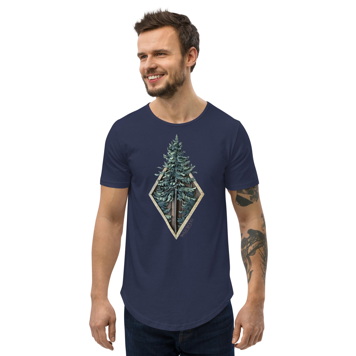 Voyageur - Wundervei - Men's Curved Hem T-Shirt