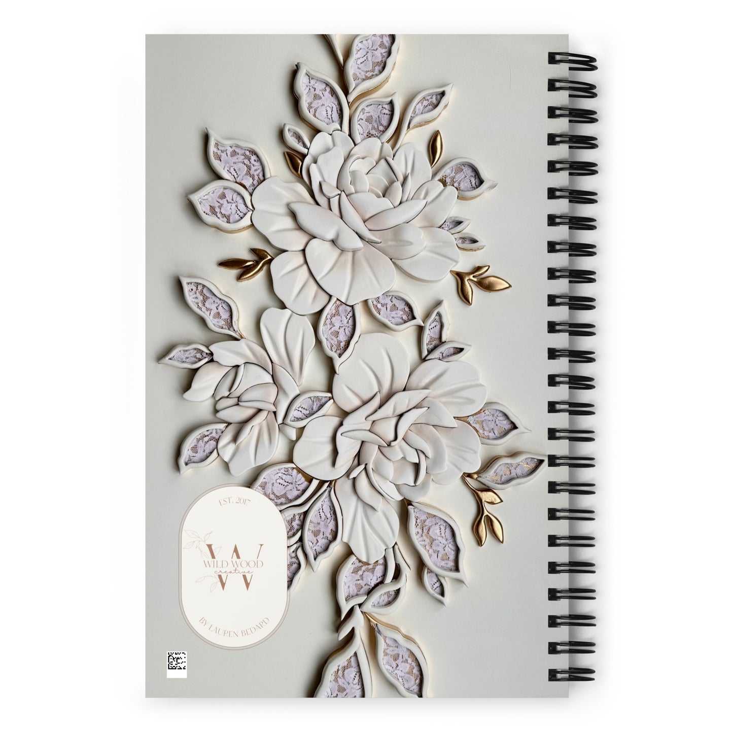 Auryn Lacey Peonies - Spiral notebook