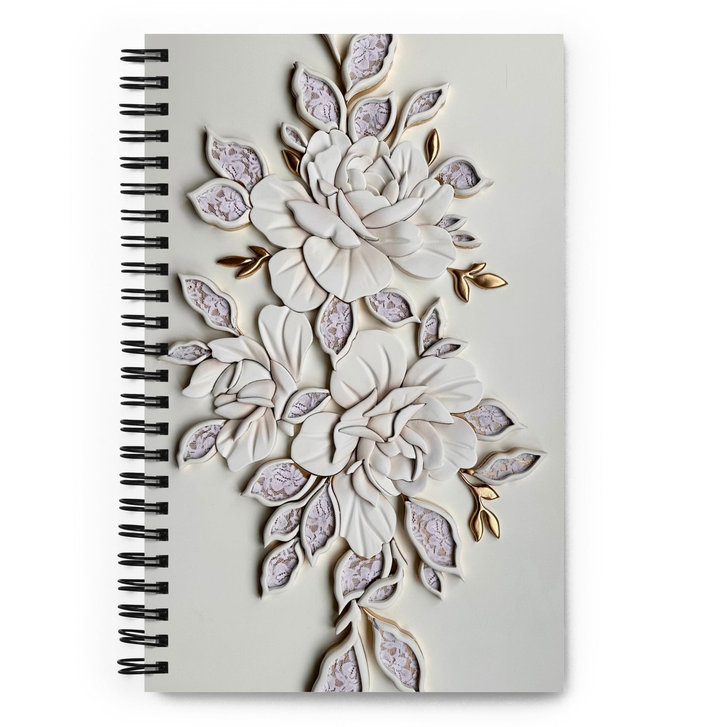 Auryn Lacey Peonies - Spiral notebook