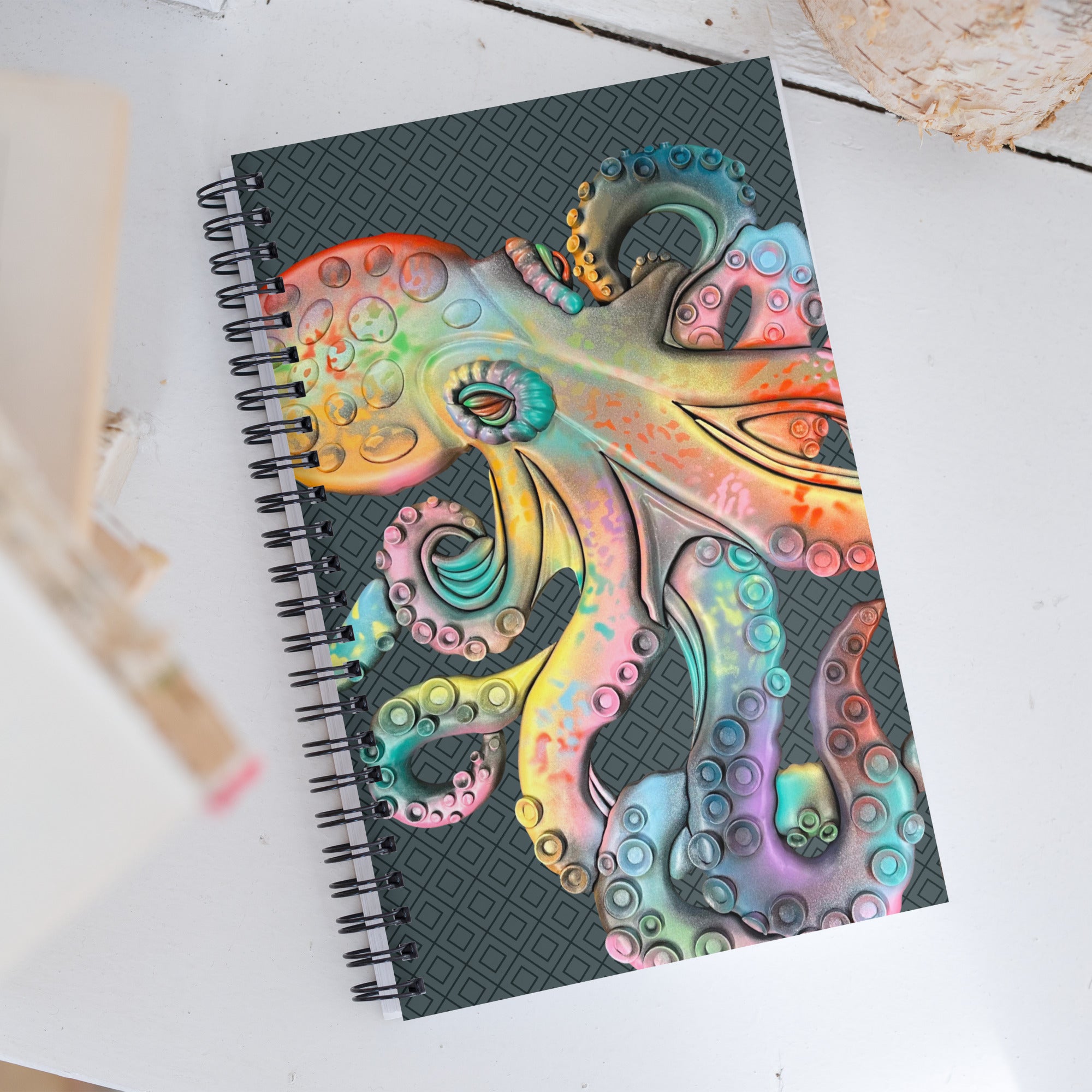 Coastline - Whimsical Octopus Spiral notebook – Wild Wood Creative