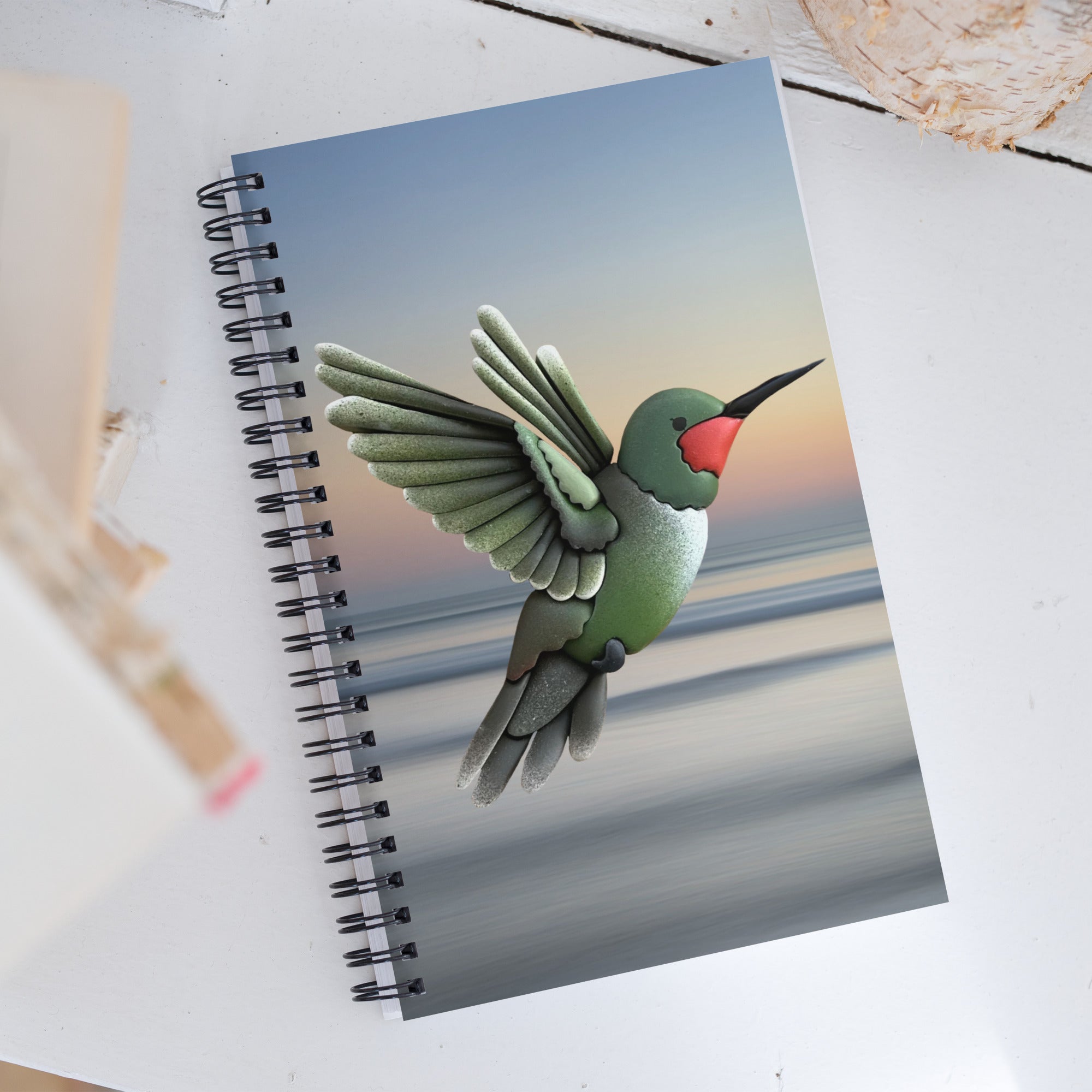 Coastline - Hummingbird Spiral notebook – Wild Wood Creative