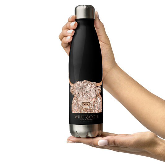 Highland Cow - Stainless Steel Water Bottle
