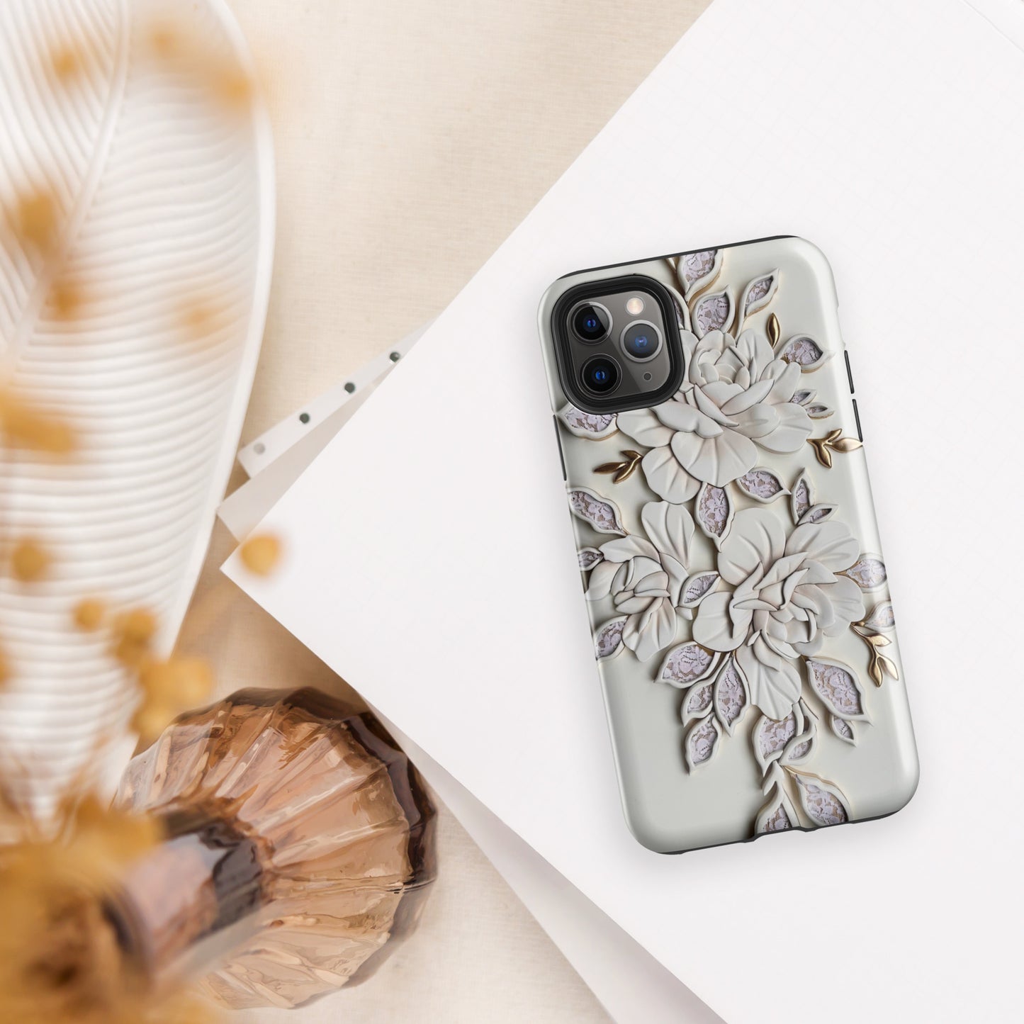 Auryn Lacey Peonies - Tough Case for iPhone®