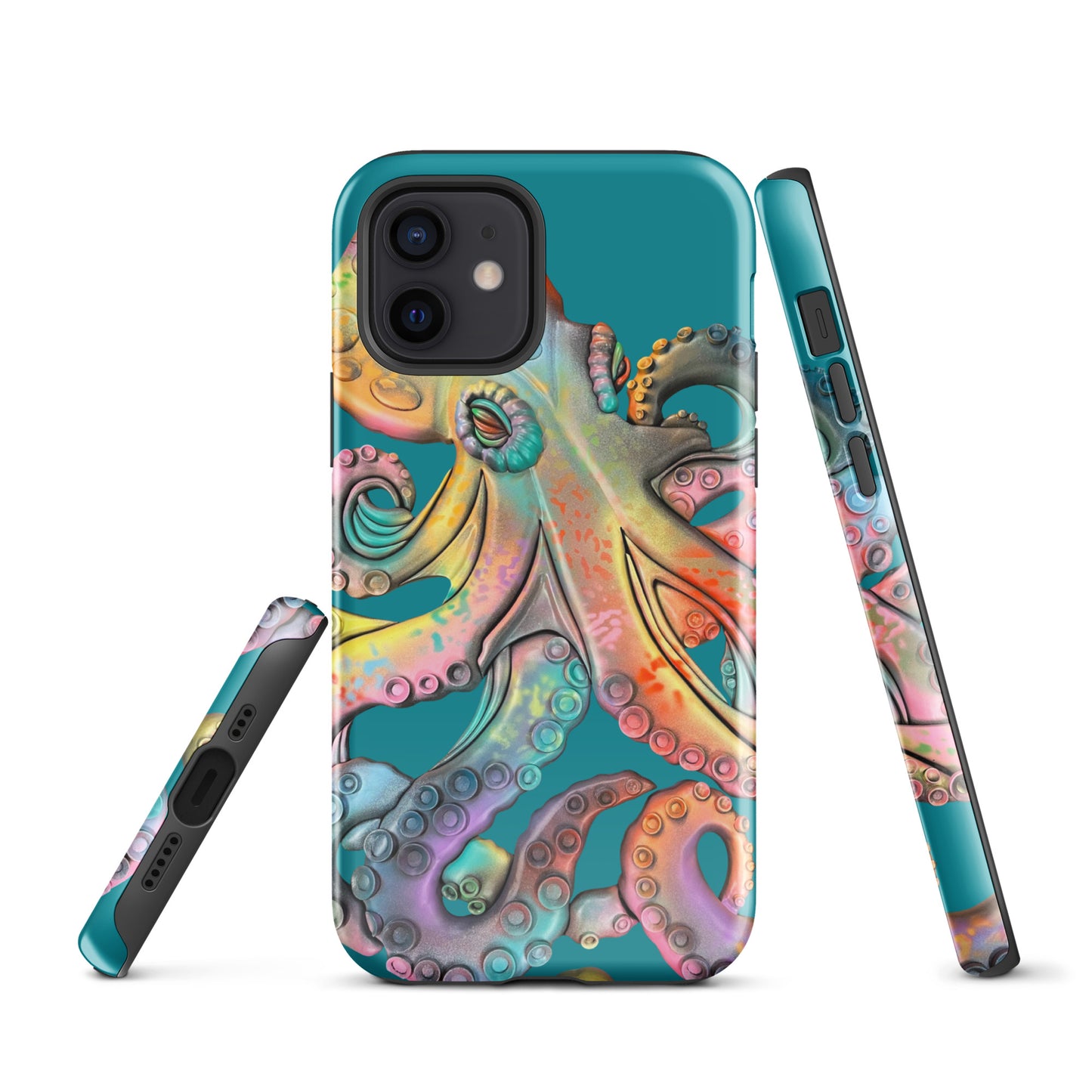 Coastline Rainbow Octopus Tough Case for iPhone®