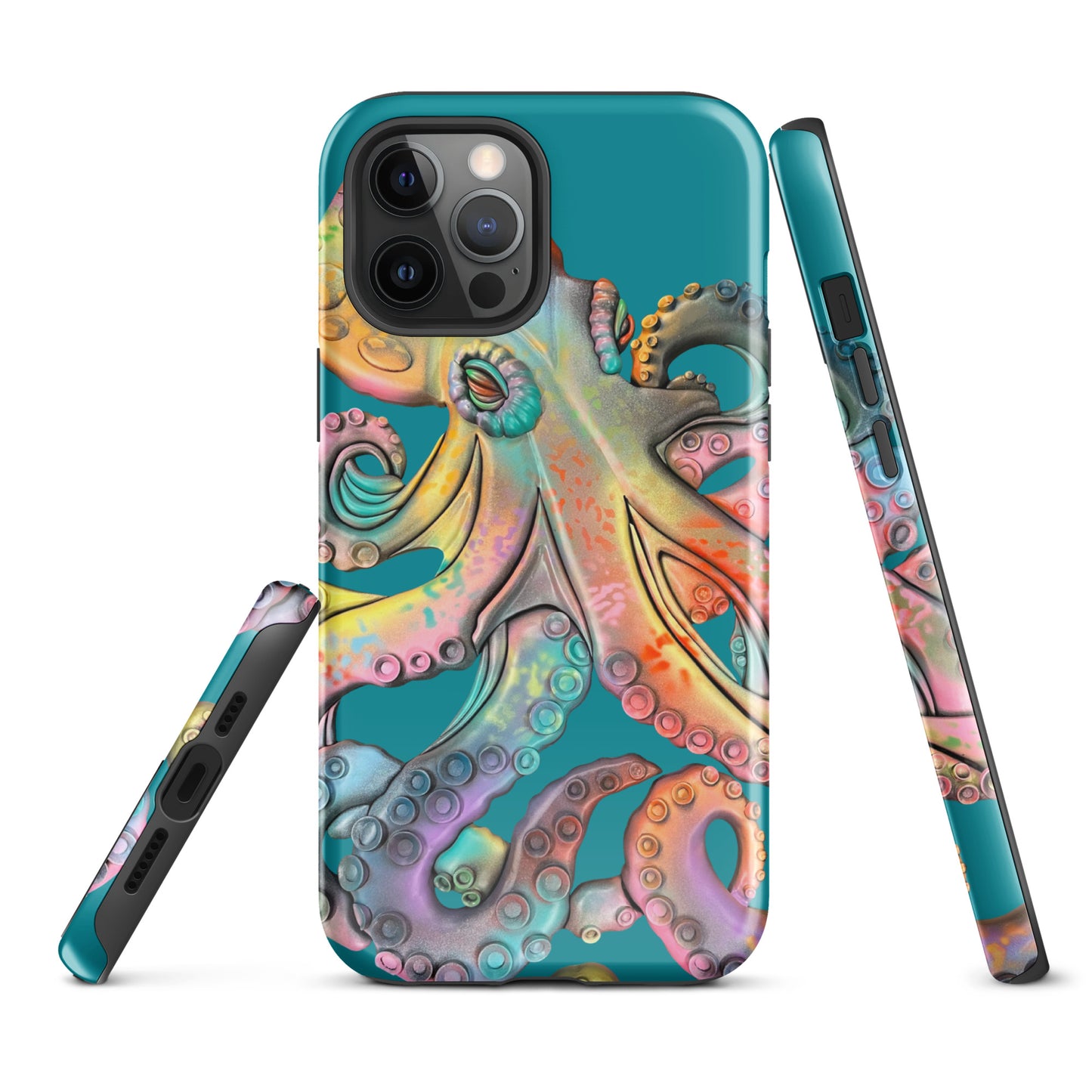 Coastline Rainbow Octopus Tough Case for iPhone®