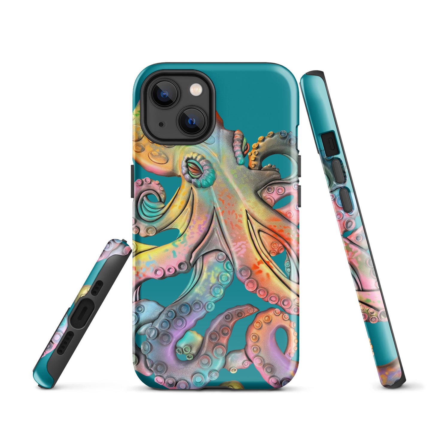 Coastline Rainbow Octopus Tough Case for iPhone®