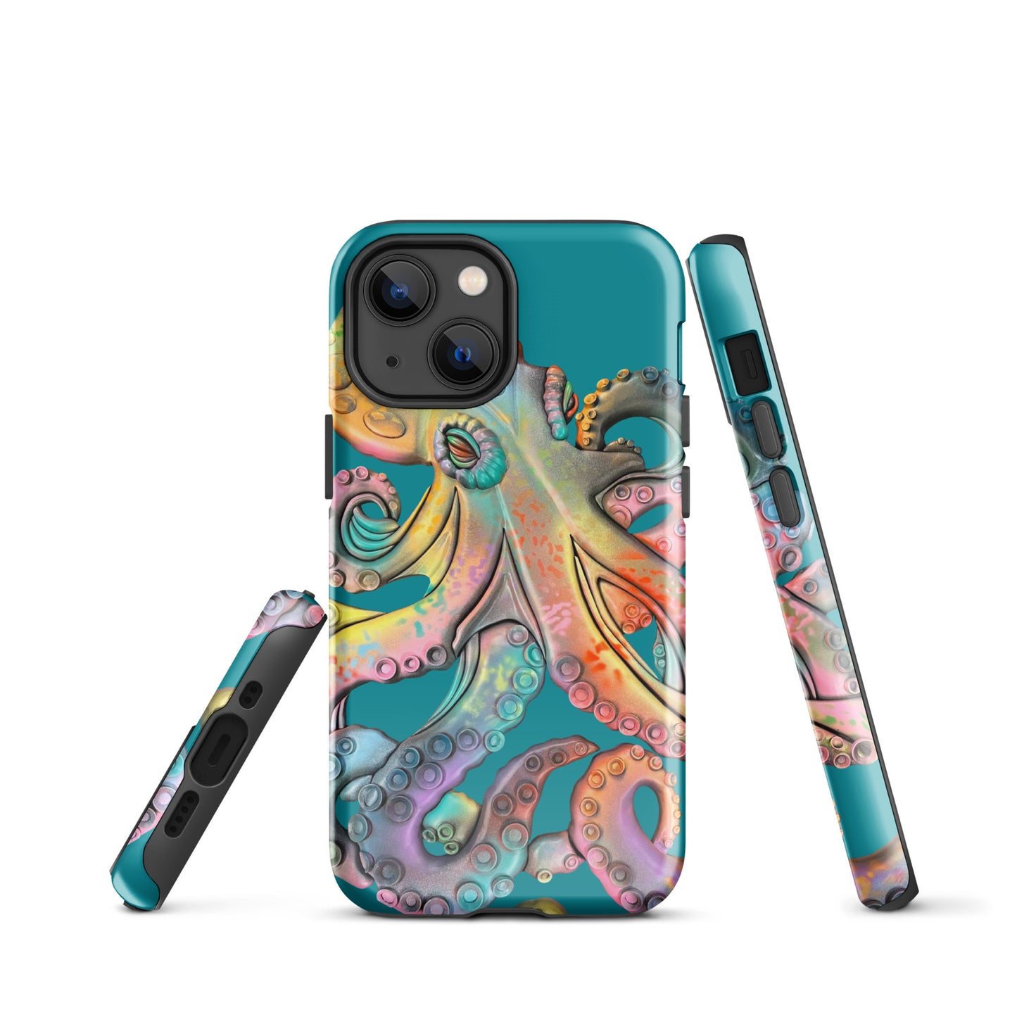 Coastline Rainbow Octopus Tough Case for iPhone®