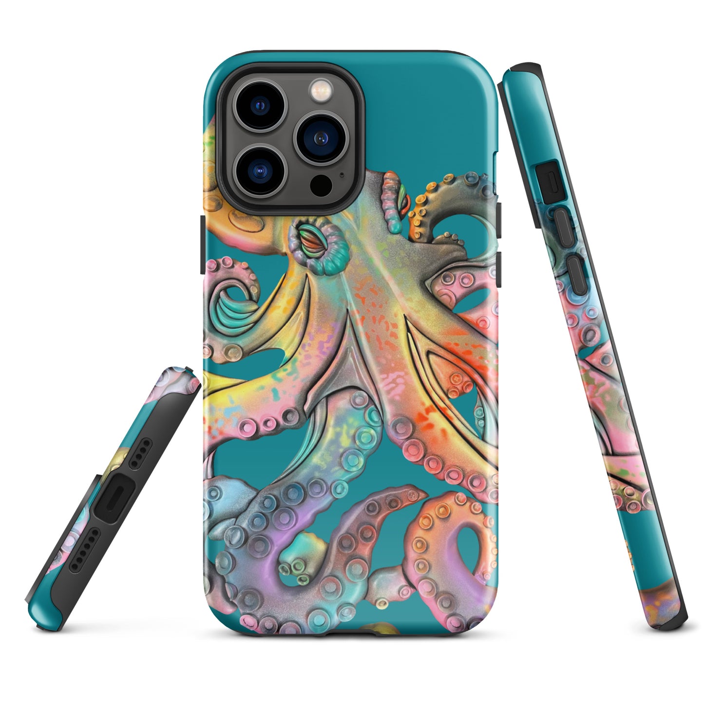 Coastline Rainbow Octopus Tough Case for iPhone®