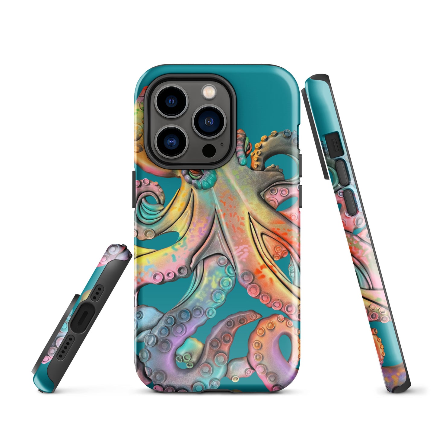 Coastline Rainbow Octopus Tough Case for iPhone®