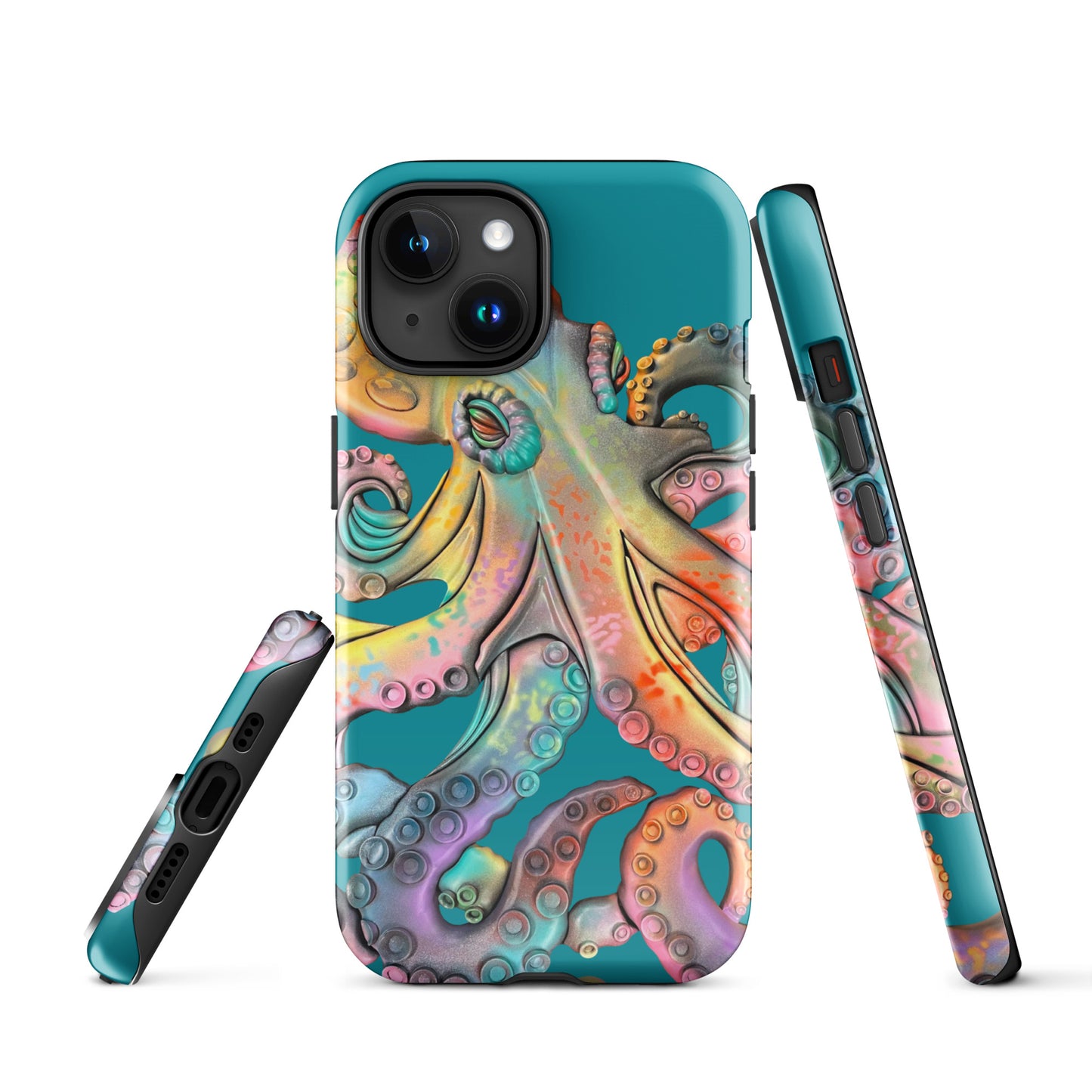 Coastline Rainbow Octopus Tough Case for iPhone®