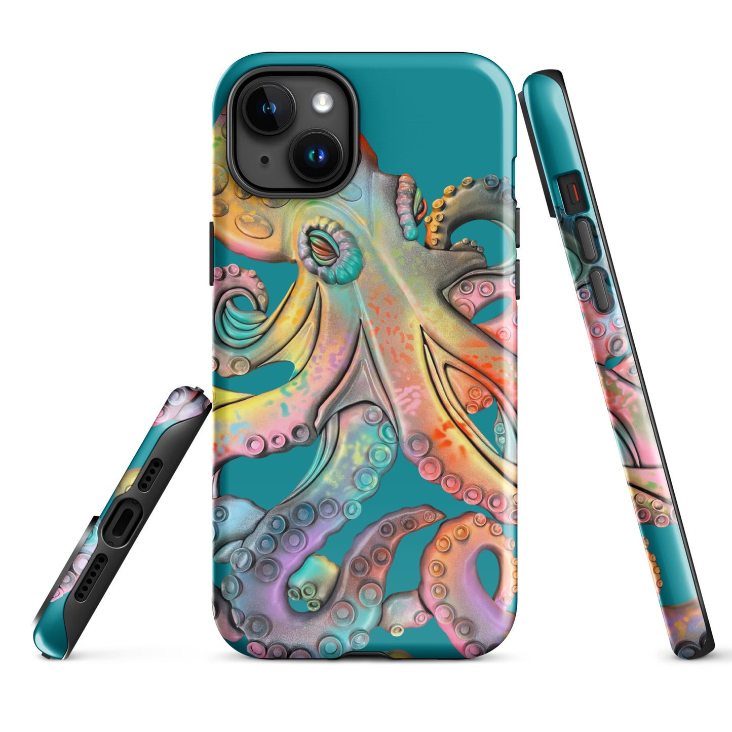 Coastline Rainbow Octopus Tough Case for iPhone®