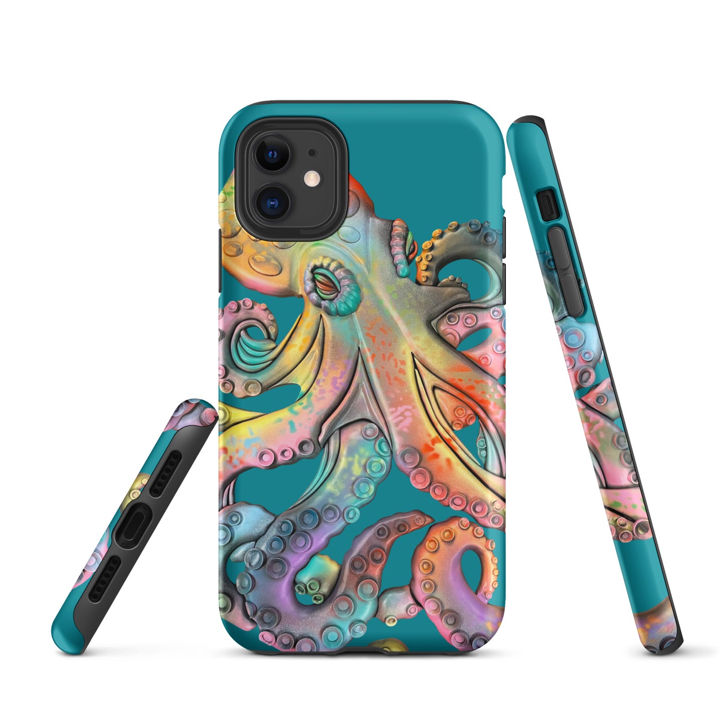 Coastline Rainbow Octopus Tough Case for iPhone®