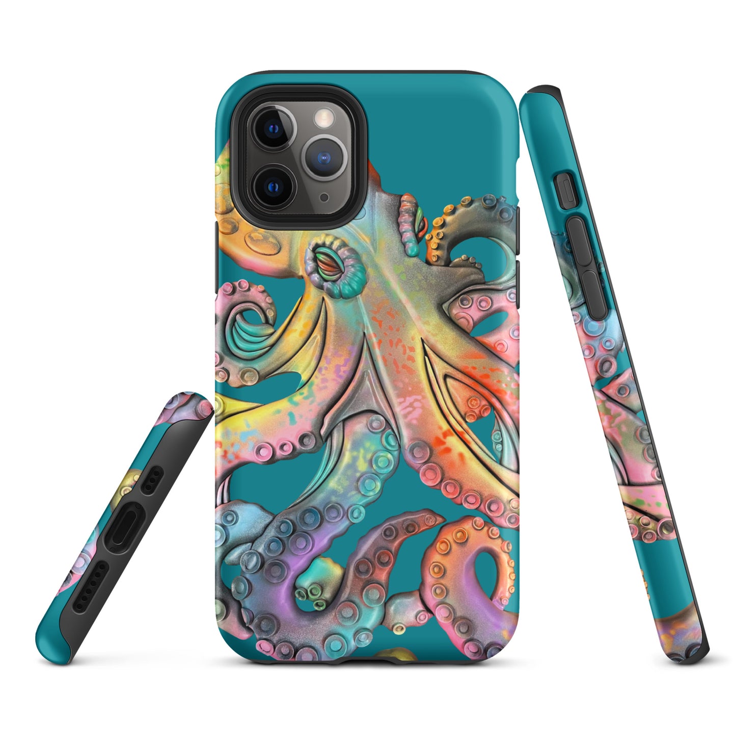 Coastline Rainbow Octopus Tough Case for iPhone®