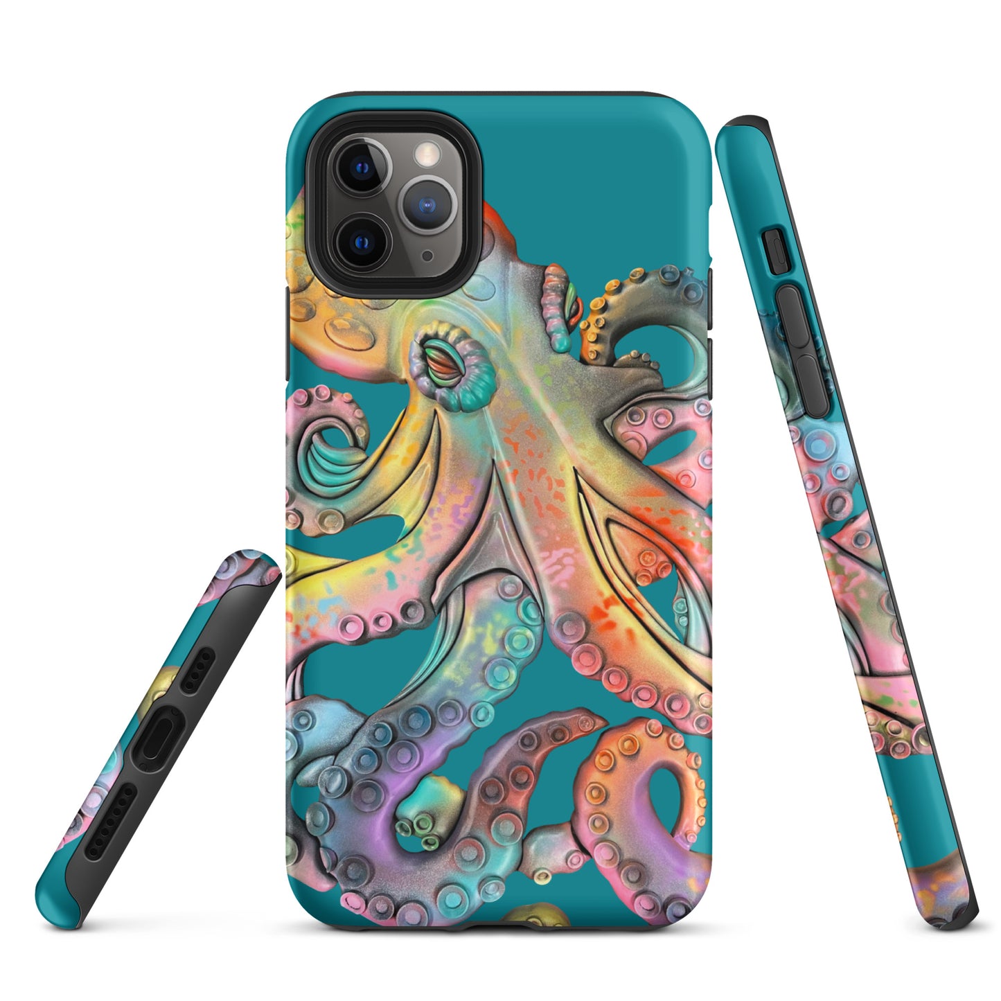 Coastline Rainbow Octopus Tough Case for iPhone®