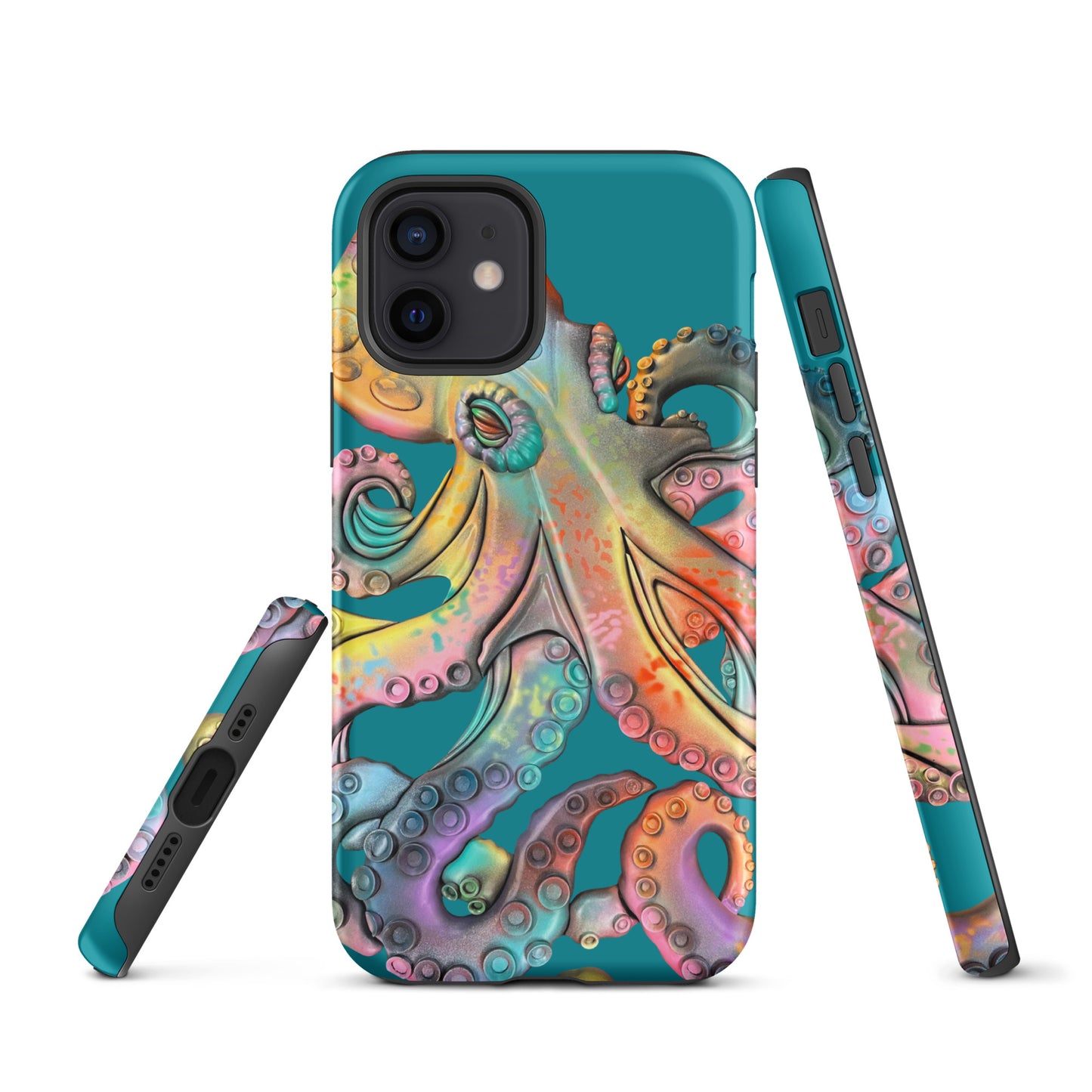 Coastline Rainbow Octopus Tough Case for iPhone®