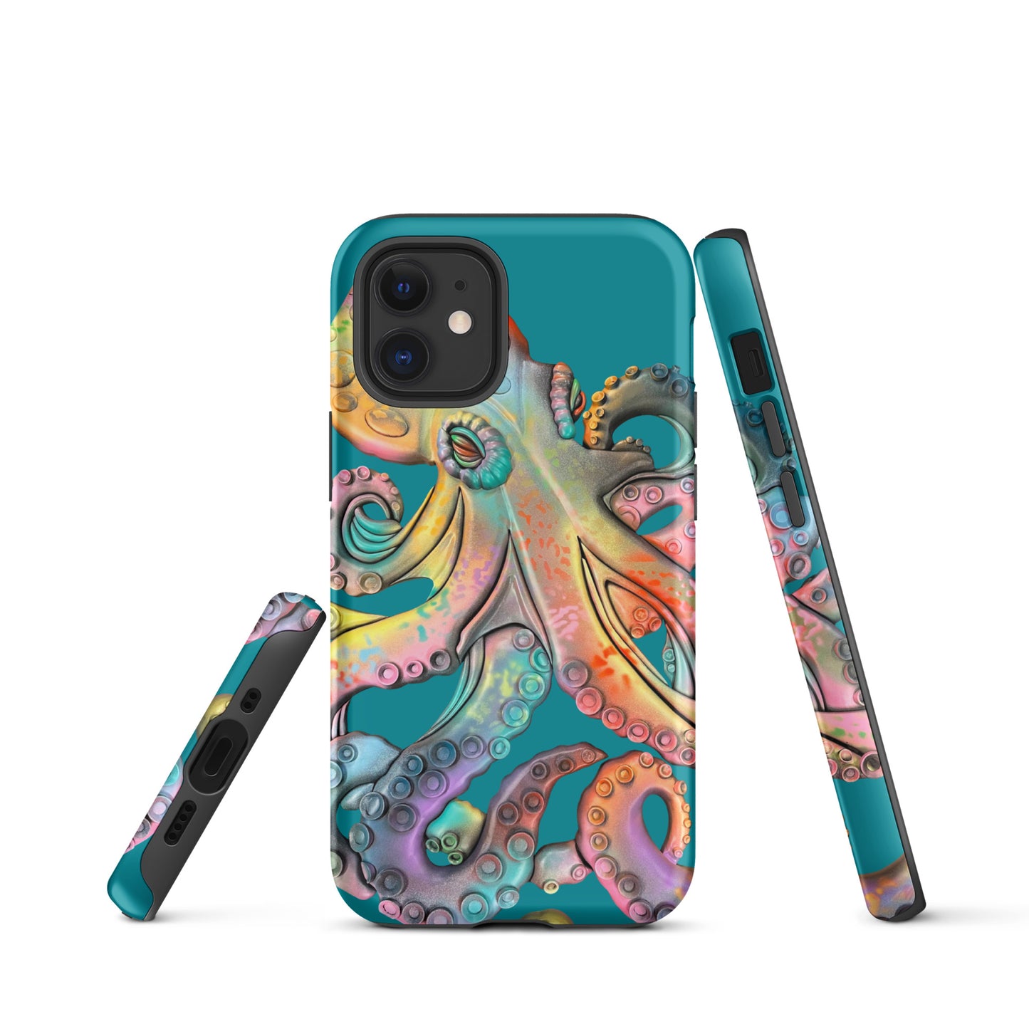 Coastline Rainbow Octopus Tough Case for iPhone®