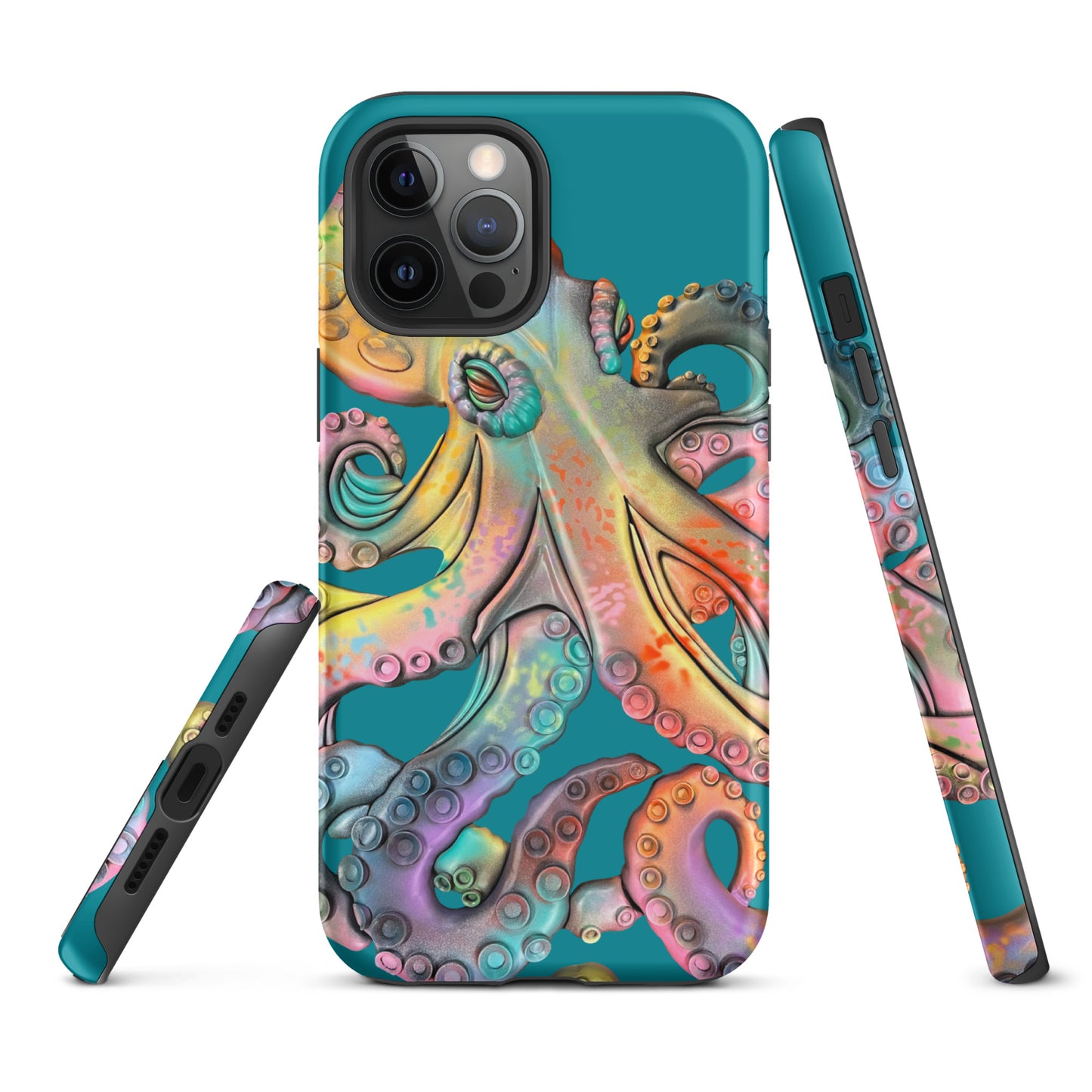 Coastline Rainbow Octopus Tough Case for iPhone®