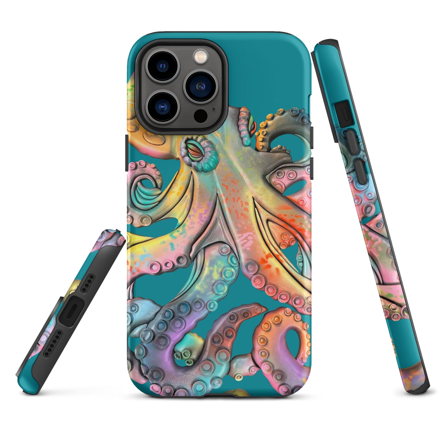 Coastline Rainbow Octopus Tough Case for iPhone®