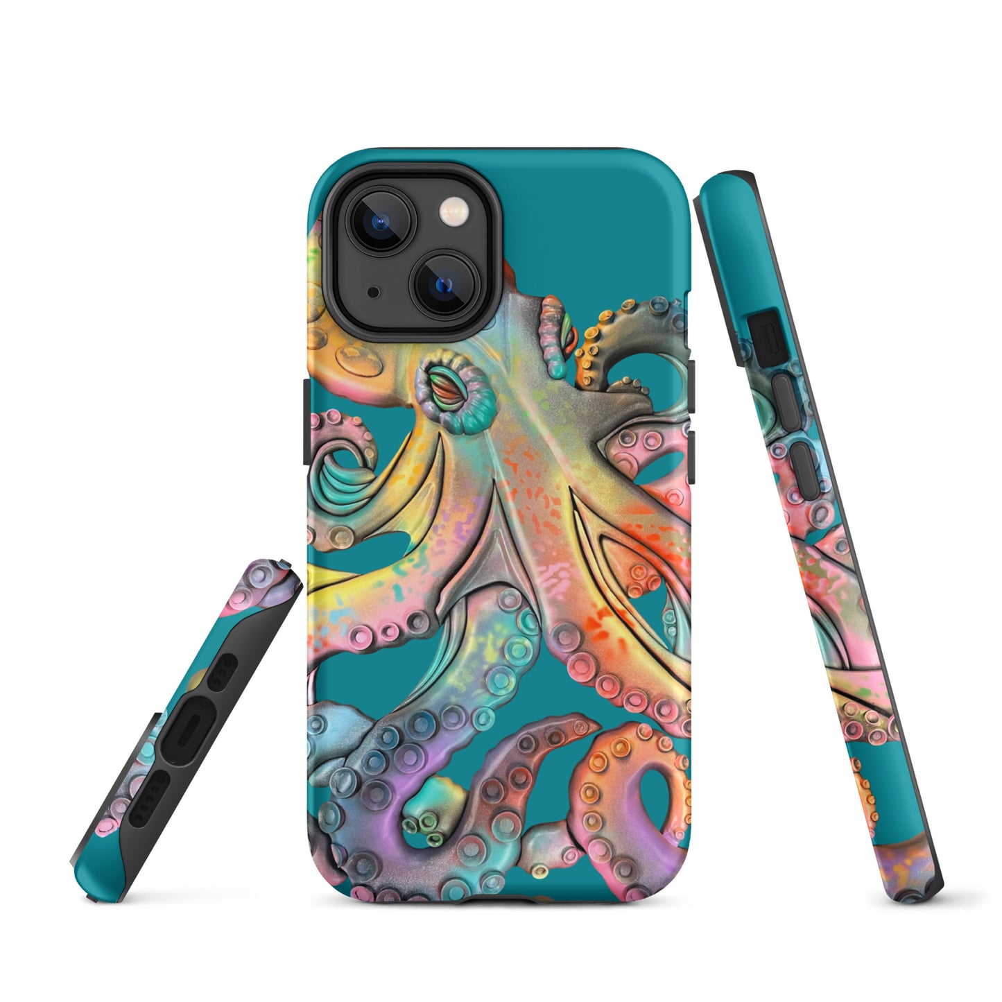 Coastline Rainbow Octopus Tough Case for iPhone®