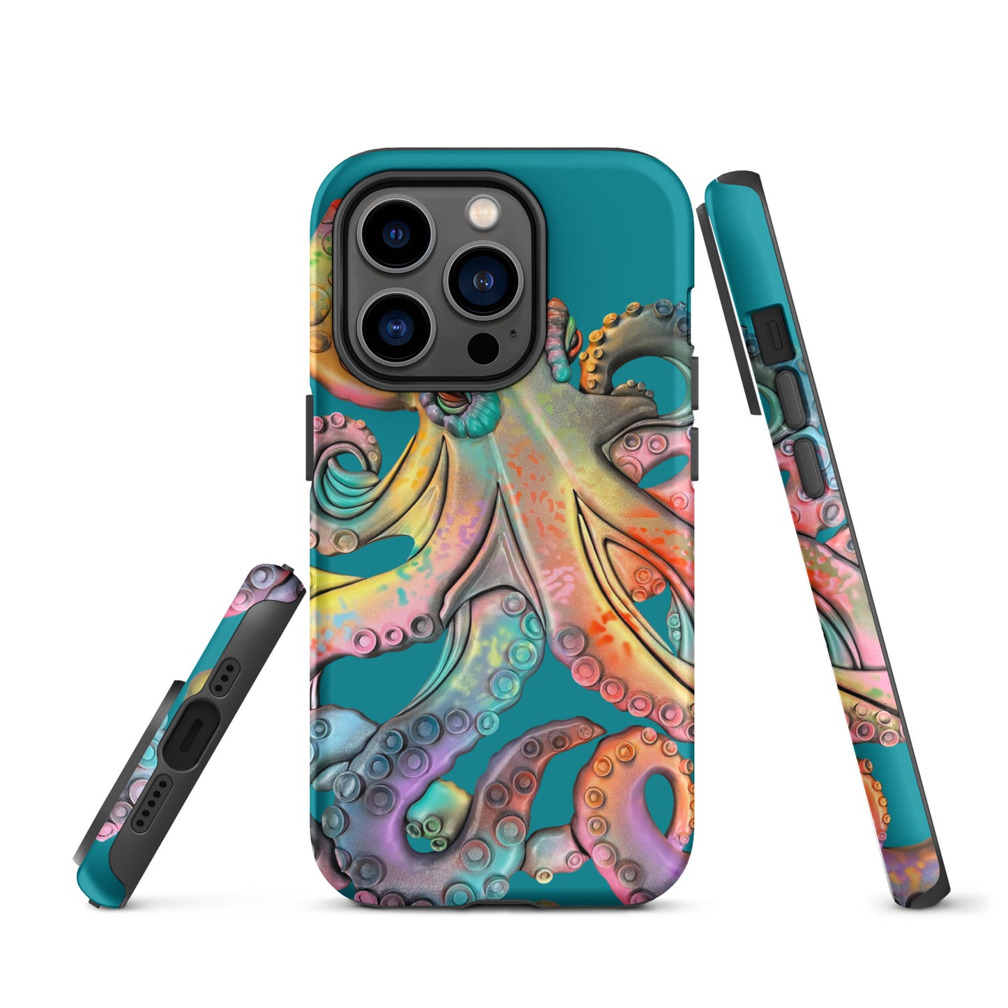 Coastline Rainbow Octopus Tough Case for iPhone®